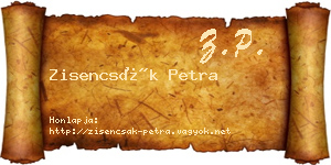 Zisencsák Petra névjegykártya